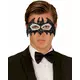 Svart og grå skinnende flaggermusmaske for voksne, bilde 2