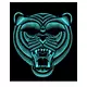 Reaktiv LED-tigermaske for voksne, bilde 2