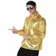 Men's gold sequin disco shirt, Size: Small, image 2