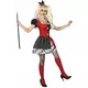 Red and black harlequin costume for women, Size: Large, image 2