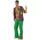 Hippie blomsterkraftkostyme for menn, Størrelse: Medium, bilde 2