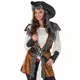 Piratkostyme med vest til dame, Størrelse: Small, bilde 2