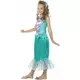 Mermaid costume with scales for girls, Size: 7-9 years (130/143 cm), image 2