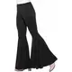 Women's black elephant leg disco pants, Size: Small/Medium, image 2