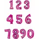 Foil balloon number fuchsia 86 cm, Size: 4, image 2