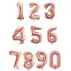 Aluminiumsballong nummer roségull 85 cm, Størrelse: 2, bilde 2