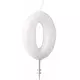Hvitt glitter talllys 6,5 cm, Størrelse: 2, bilde 2