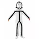 Barnas Stickman-maskekostyme, Størrelse: 10–12 år (139–155 cm), bilde 2