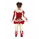 Red and white terrifying clown costume for girls, Size: 10-12 years (142-148 cm), image 2