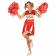 Rødt USA cheerleader-kostyme til kvinner, Størrelse: Medium, bilde 2