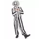 Men's Black and White Striped Ghost Costume, Size: Medium (48-50), image 2