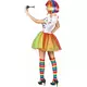 Women's multicolored paint clown costume, Size: Medium, image 3