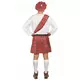 Red and white Scottish costume for men, Size: X-Large, image 3