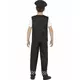 Black and white police costume for boys, Size: 10-12 years(145/158 cm), image 3