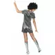 Women's silver disco dress costume, Size: X-Large, image 3