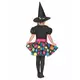 Girls' colorful polka dot witch costume, Size: 10-12 years(130-140 cm), image 3
