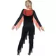 Rød og svart Charleston-body med frynser for kvinner, Størrelse: X-Small/Small, bilde 3