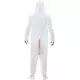Adult white and multicolored unicorn costume, Size: Large, image 3
