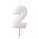 Hvitt glitter talllys 6,5 cm, Størrelse: 2, bilde 4