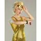 Women's Gold Sequin Disco Costume, Size: Medium, image 4