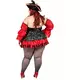 Deluxe red pirate costume for women, large size, Size: XX-Large (46/48), image 3