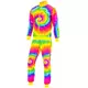 Neon Tie and Dye-treningsdrakt for voksne, Størrelse: Large, bilde 3