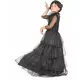 Gothic ball gown costume for girls, Size: 7-9 years (120-130 cm), image 4